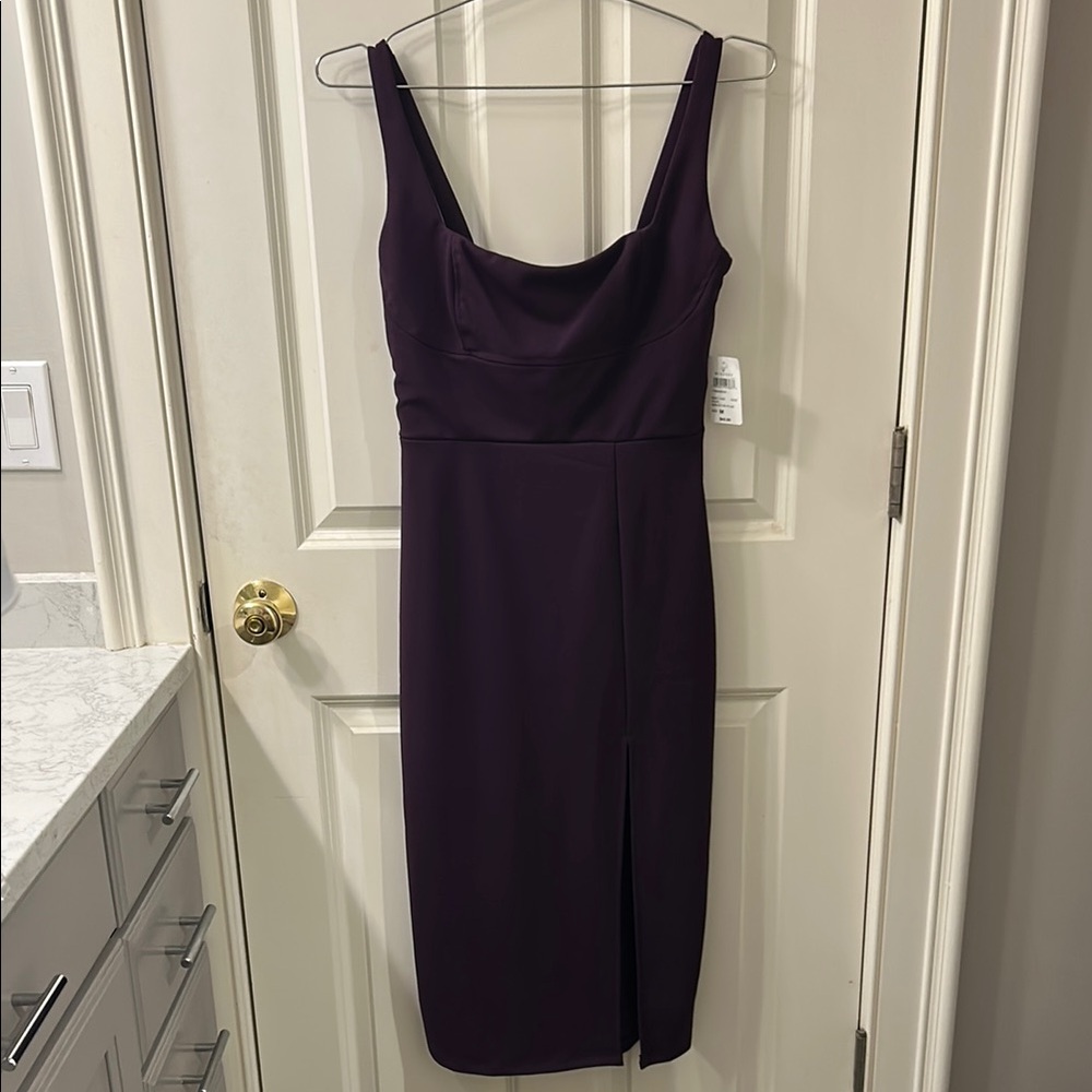 Windsor Black Sheath Midi Dress Sleeveless Scoop Neck